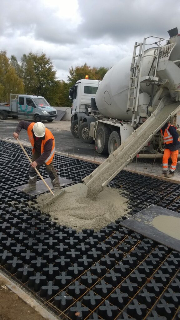 béton végétalisé coulage