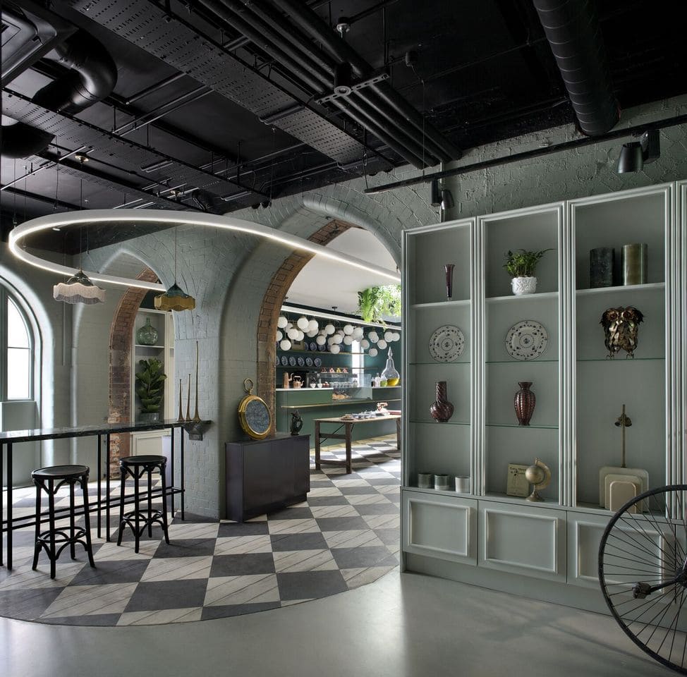 intérieur sol béton poli quartzé