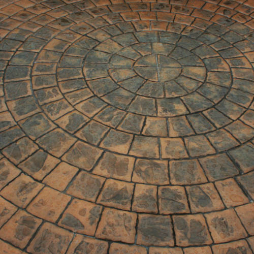 Motif béton imprimé Pavés en Cercle — CHRYSO